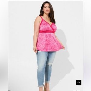 Betsey Johnson lace inset cami.  Torrid size 6 size 30 new with tags NWT